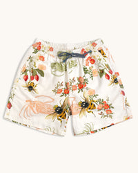 Blythe - Endangered Bee, Chalk Elasticated Swim short Riz Boardshorts 