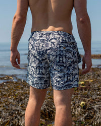 Blythe - Morris-Sea, Navy Elasticated Swim short Riz Boardshorts 