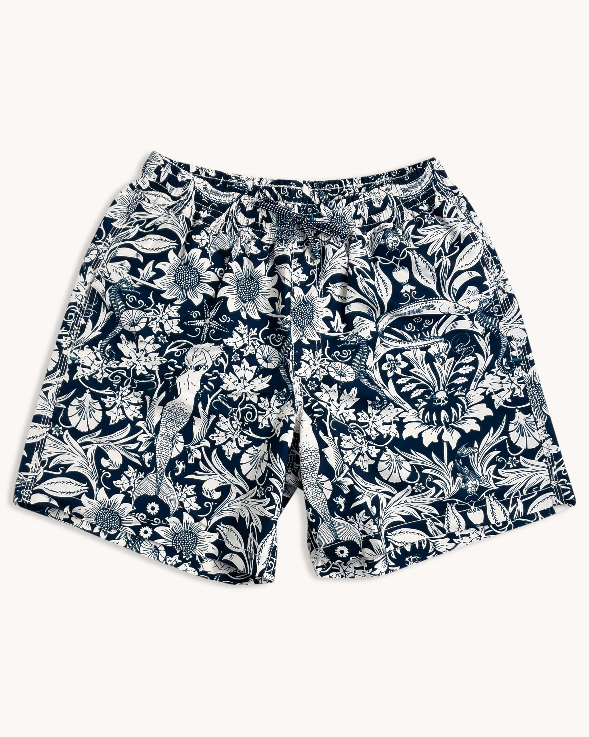 Blythe - Morris-Sea, Navy Elasticated Swim short Riz Boardshorts 